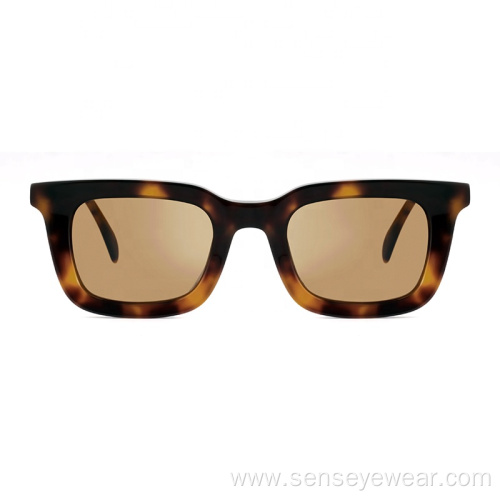Women Bevel Acetate UV400 Polarized Shades Sunglasses